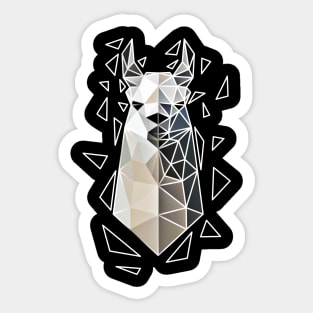 Geometric Alpaca Sticker